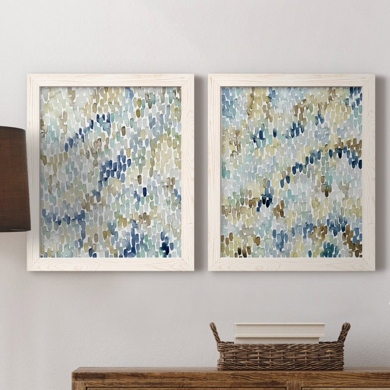 River Wavelet I - ensemble de 2 reproductions d'art sur toile, Toile blanche encadrée, H 24 po x l 36 po x P 1,5 po