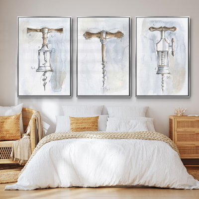 Ensemble de 3 flotteurs sur toile Corkscrew Variety II