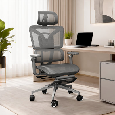Chaise de bureau ergonomique avec accoudoirs 5d Profondeur de siège réglable et support lombaire adaptatif