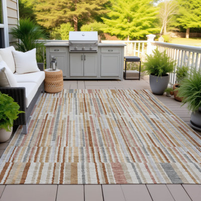 Tapis paprika Xhevrie intérieur / extérieur lavable à la machine