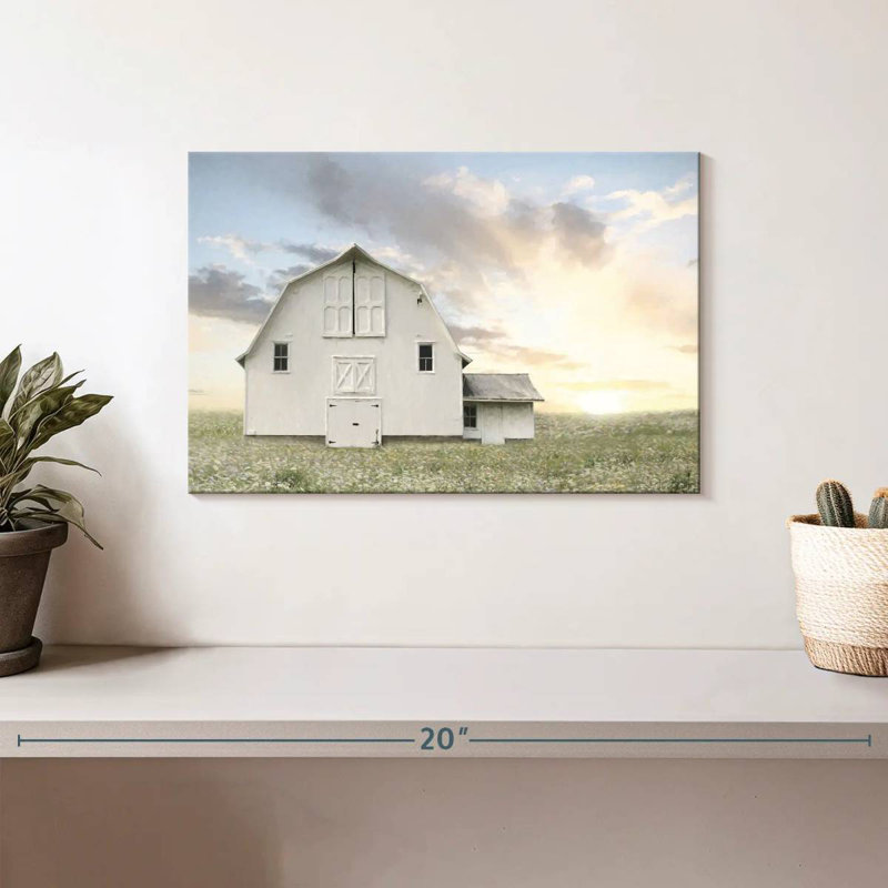 Lilie White Summer Barn, 8" H x 12" W