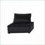 Canapés modulaires | Velours noir 120 po 5 pièces capitonné pour le salon | Noir | Velours