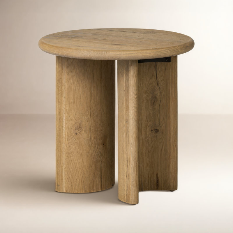 Haiden Solid Wood End Table, Worn Oak