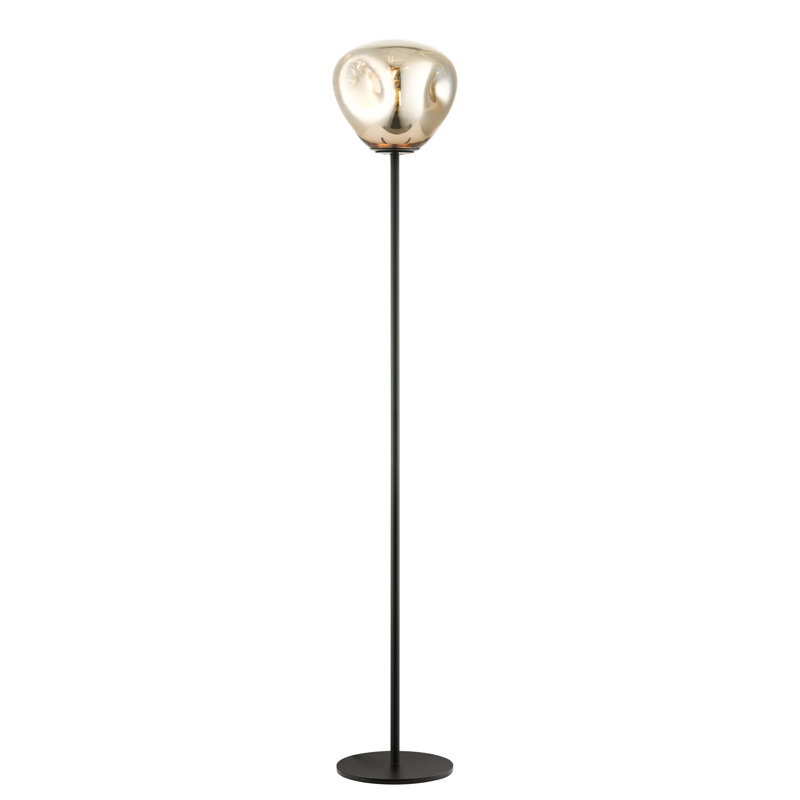 Bojka 160cm Black Traditional Floor Lamp, Gold
