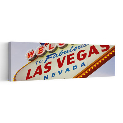 Close-Up Of A Welcome Sign, Las Vegas, Nevada, Usa Abstract Contemporary City Wall Art