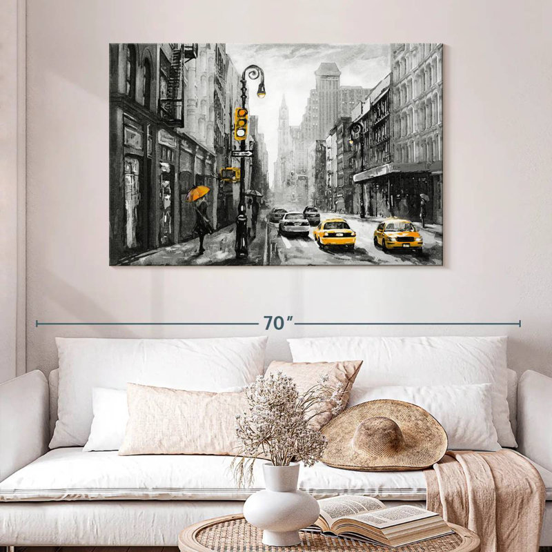 Sirci NYC - jaune pop, H 32 po x l 48 po