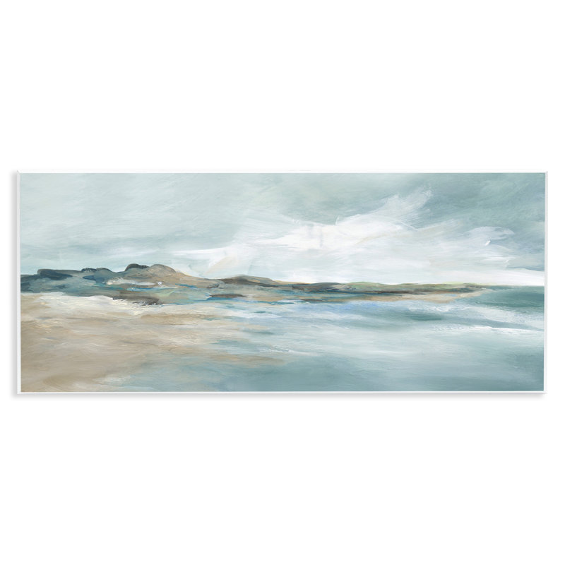 Blue Gradient Beach Scene Wall Plaque, design by Carol Robinson