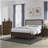 Anza Walnut Upholstered Queen Bed
