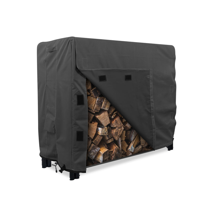 Freeport Park® Hyslop 24'' D Log Rack Cover, Black, 42" H x 48" W x 24" D