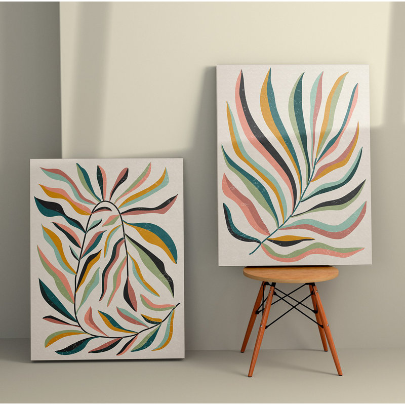Peinture décorative sur toile (2 pièces), H 19,7 po x l 27,6 po