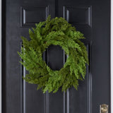 Real Touch Winter Cedar Holiday Front Door Christmas Wreath