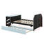 Lit de jour double avec lit gigogne, cadre de lit de jour avec bureau, cadre de lit de jour avec port USB-86822737