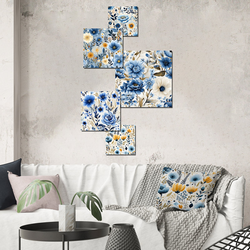 Belclaire - ensemble d'art mural floral de 5