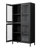 Large Metal Storage Display Cabinet with Glass Doors