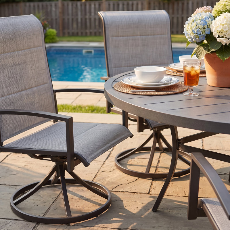 ensemble repas de patio, Gris