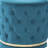 Bardara Blue Swivel Ottoman/stool