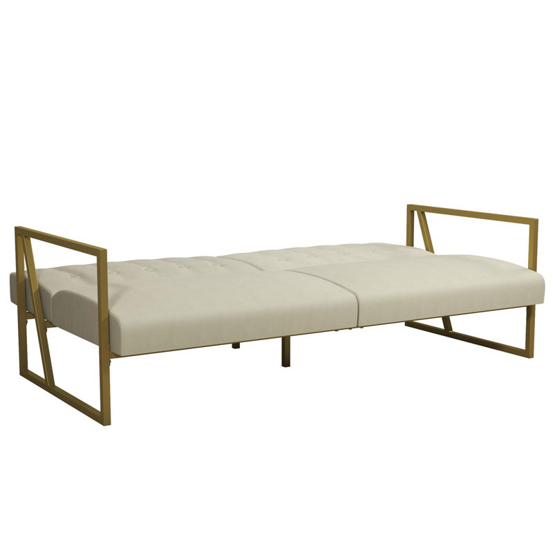 3 Seater Velvet Sleeper, Ivory