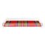 Plateau décoratif rectangulaire en acrylique à motif tartan de Noël-135965904