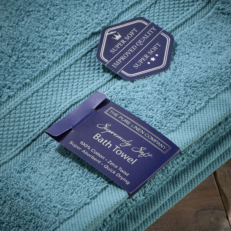 Luxury Zero Twist 100% Cotton Hand Towel, Teal