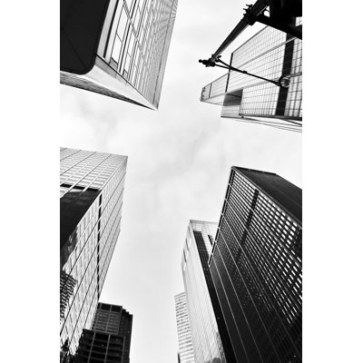 Urban Cityscape and Modern Architecture Background by Uwmadison - Wrapped Canvas Photograph