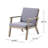 Outdoor Calm Chair - Club Chair In Dark Grey Wood, 26In Depth, 31.8In Width, 29.51In Height, 22.02Lb Deck Lounge Weight
