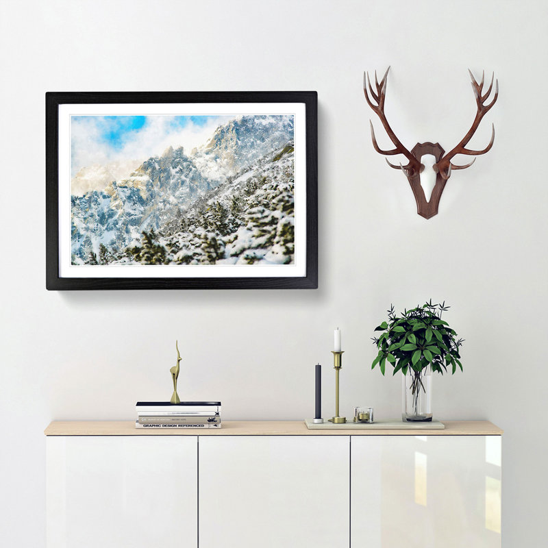 The Tatra Mountains in Slovakia - Picture Frame Painting Print, Black Framed, 33cm H x 45cm W x 2cm D