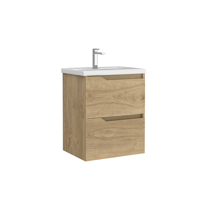 Menta 19.9'' W Single Vanity, Natural Oak