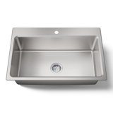 Prologue 33" L x 22" W x 9" D Top-Mount/Undermount Kitchen Sink