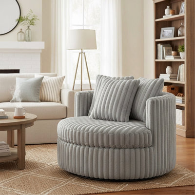 Fauteuil demi-tonneau surdimensionné Mindy