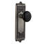 Egg & Dart Plate with Black Porcelain Door Knob-1389174767