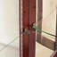 Vitrine 6 tablettes avec dossier en miroir et quincaillerie magnétique - Tablettes réglables en bois de cerisier-1990014774-1990014777