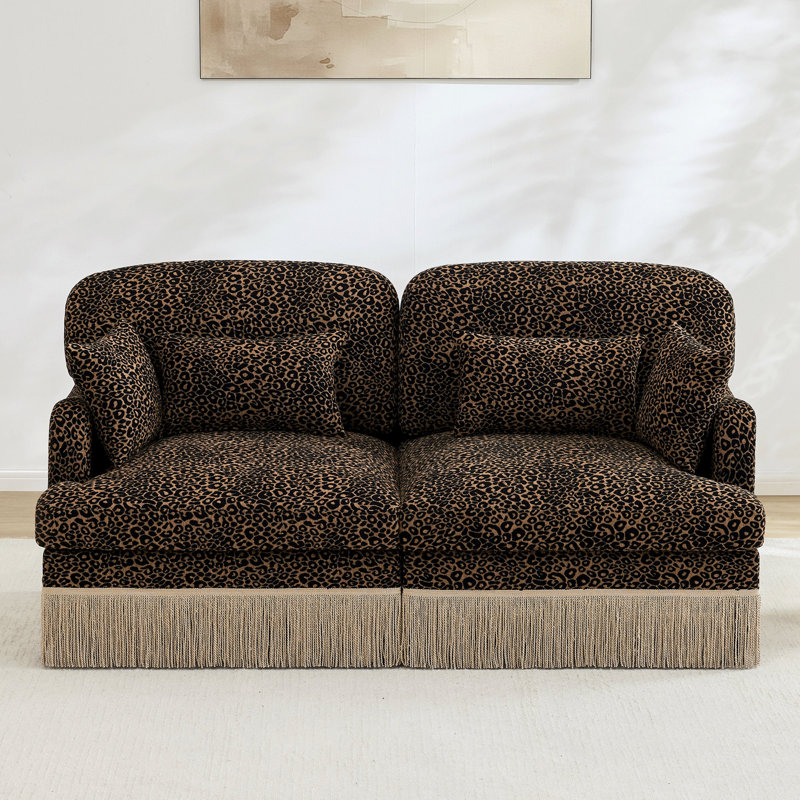 Canapé Comfy Chenille Leopard, Chenille brun