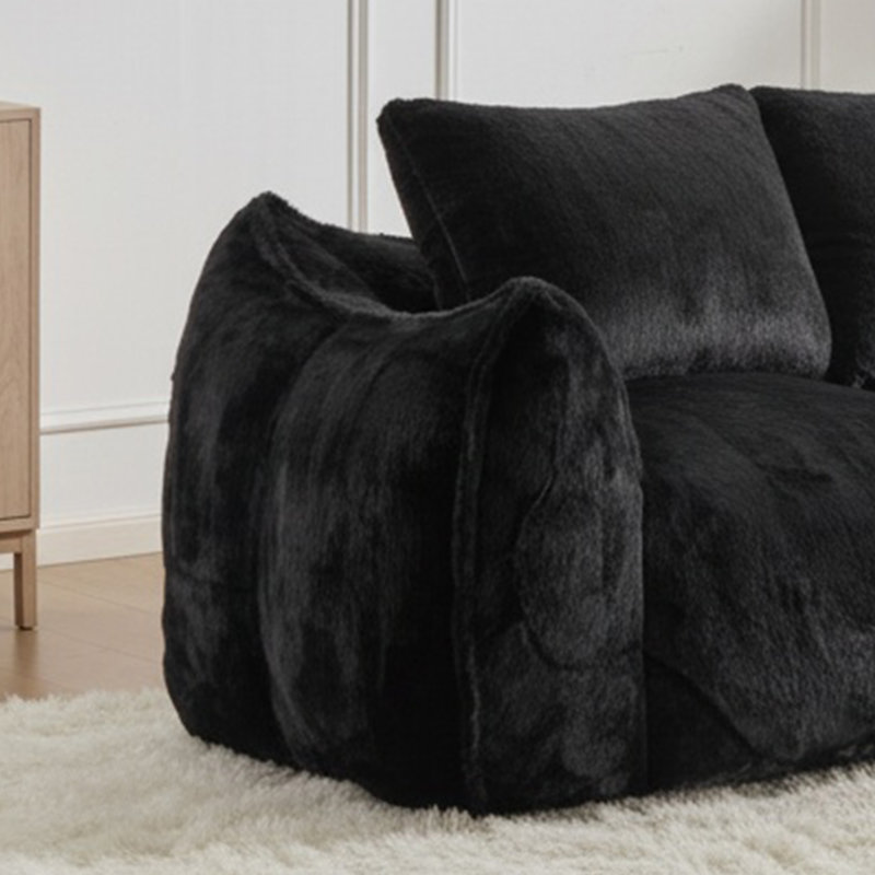 Fauteuil de lecture Loveseat Leisure, Black Fabric