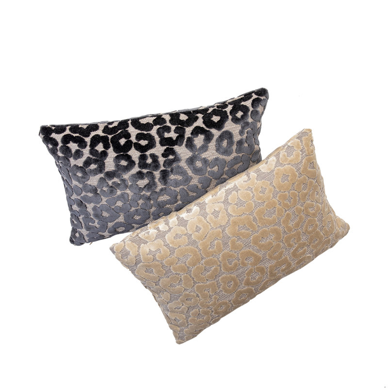 Animal Print Reversible Throw Pillow, Beige, 12" x 24"