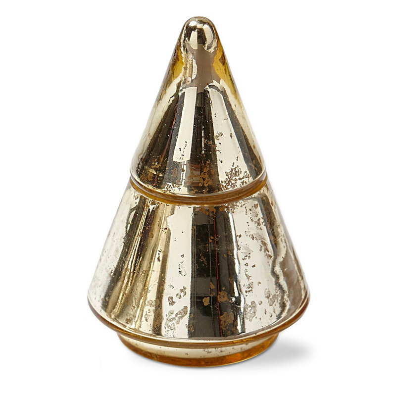 Mercury Tree W/Lid Honeysuckle, Antique Gold