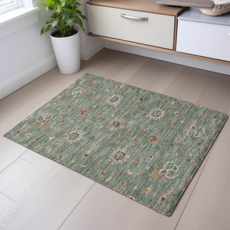Premium Machine Washable Krause AMF1137 Global Rug