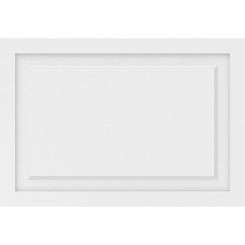 Panneau mural Harrison 3D en blanc, H 22 po x l 32 po x P 0,63 po