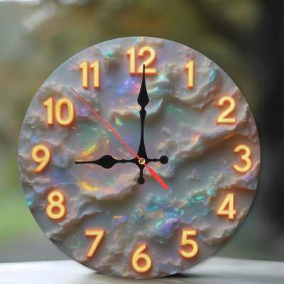 Opal Clock Face Glowing Numbers