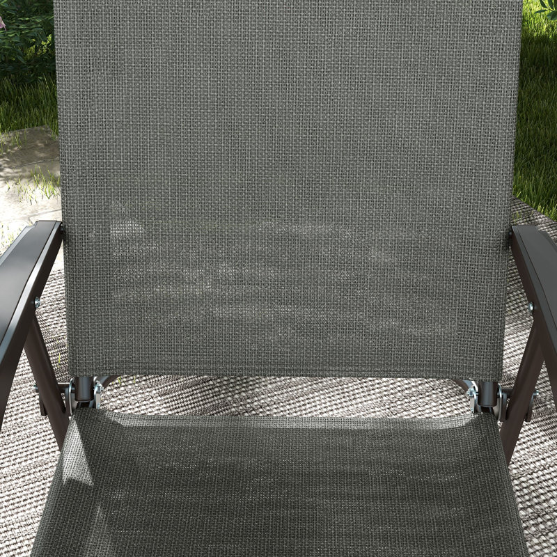 Outdoor Patio Dining Armchair, Dark Grey