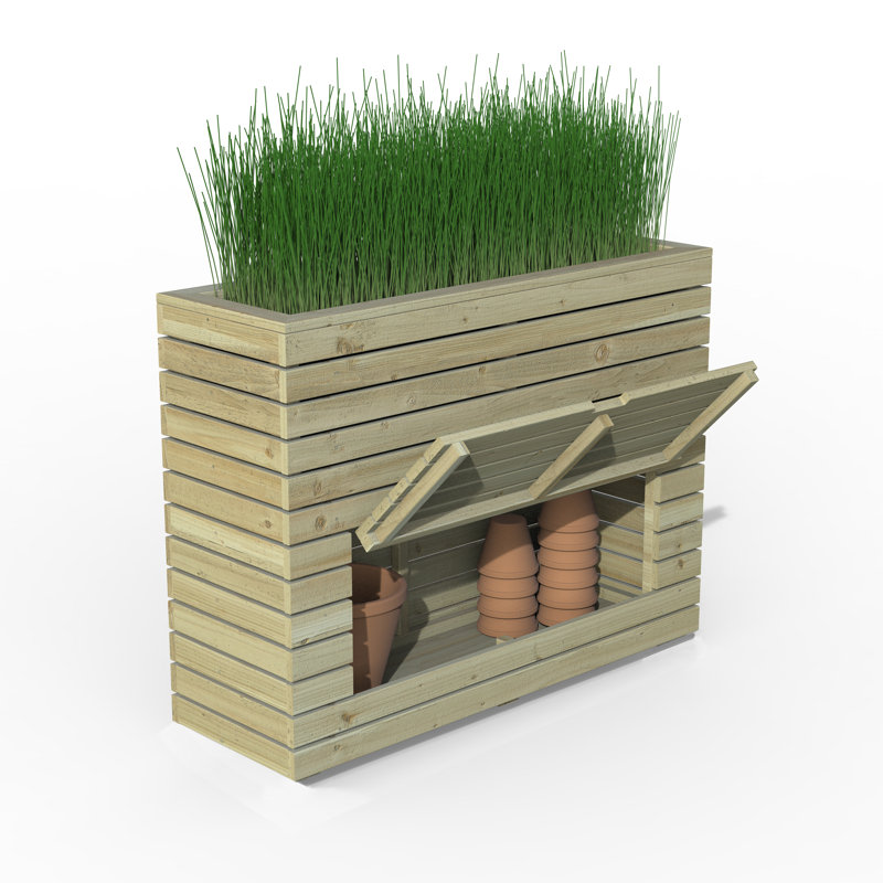 Wood Planter Box, 91.1cm H x 120cm W x 40cm D