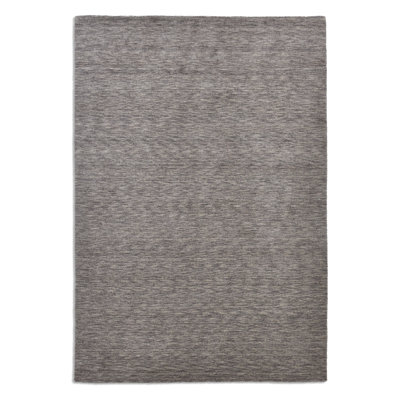 Rectangular Uniform Color Wool Hand Woven Area Rug