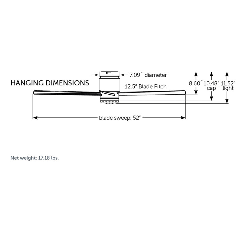 Kwartet 52 inch Indoor/Outdoor Flush Mount Ceiling Fan with LED CCT Select Light Kit and Remote Control - Matte Greige Weathered Wood blades