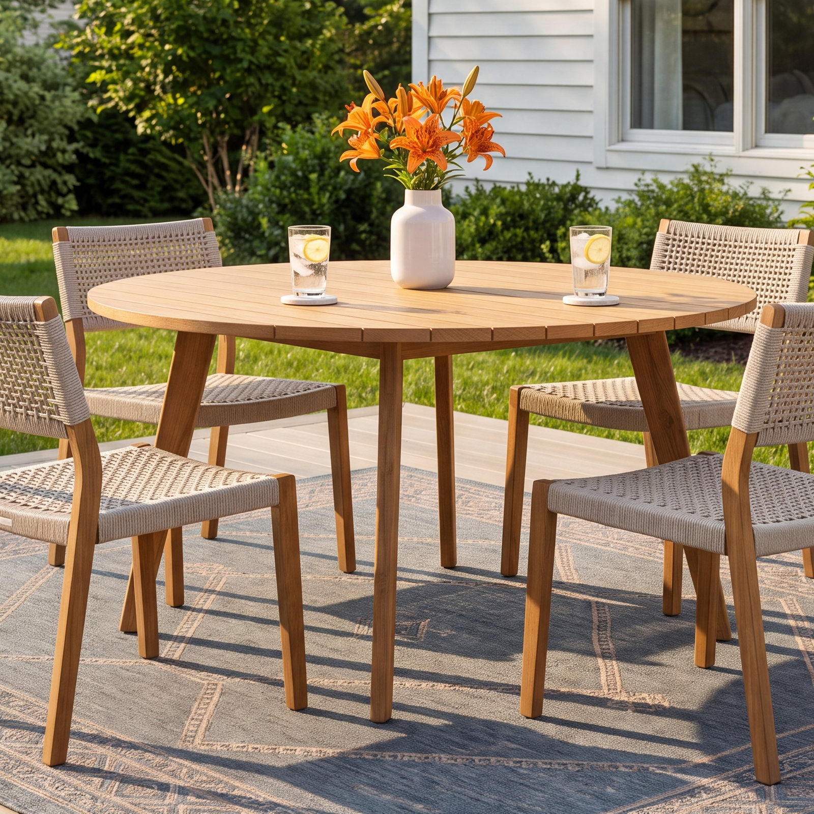 Knightly 60'' Teak Outdoor Dining Table