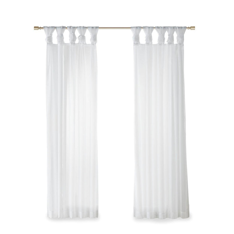 Panneau de rideau de fenêtre 50 po, Blanc, L 50 po x L 95 po