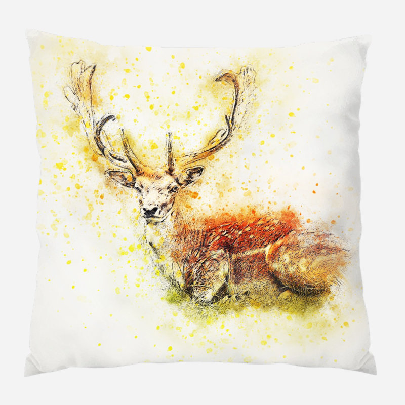Coussin cerf Verlin, Microsuède, Intérieur