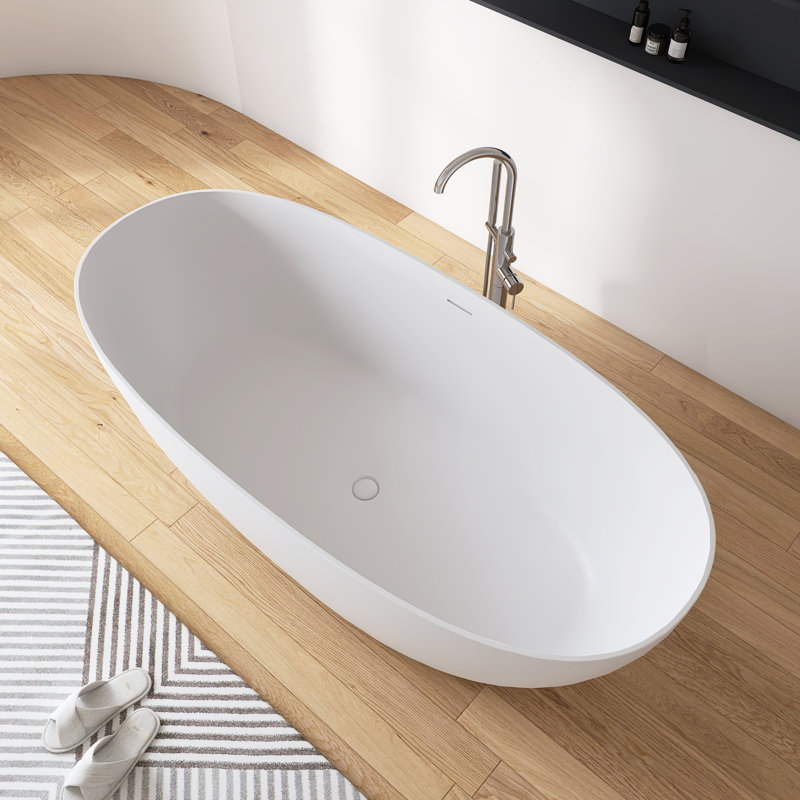 Baignoire de trempage autoportante à surface solide 67 po. X 31 po.
