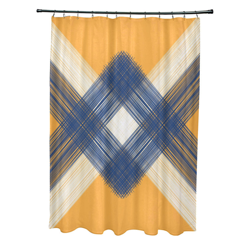 Hancock Geometric Shower Curtain, Yellow