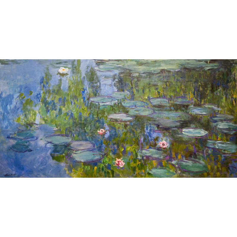 Water Lilies by Claude Monet - Wrapped Canvas Painting, 60cm H x 120cm W x 4cm D