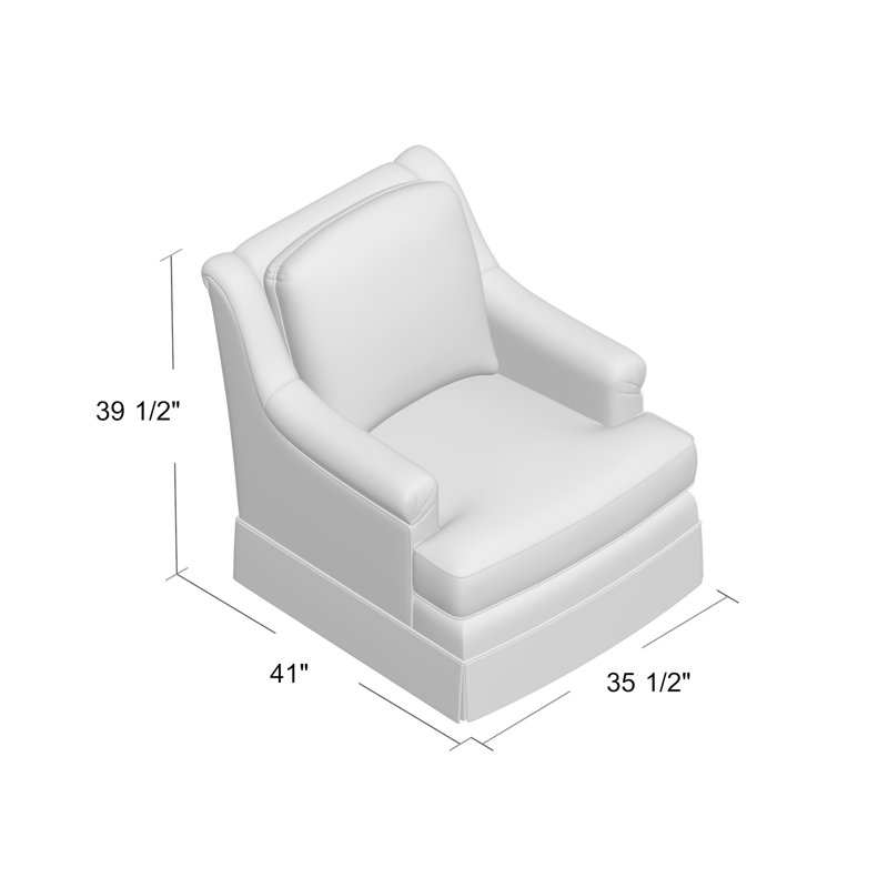 Milan 35.5" Wide Armchair, Stationary, 9508 Sand