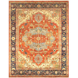 Oriental Area Rug in Rust